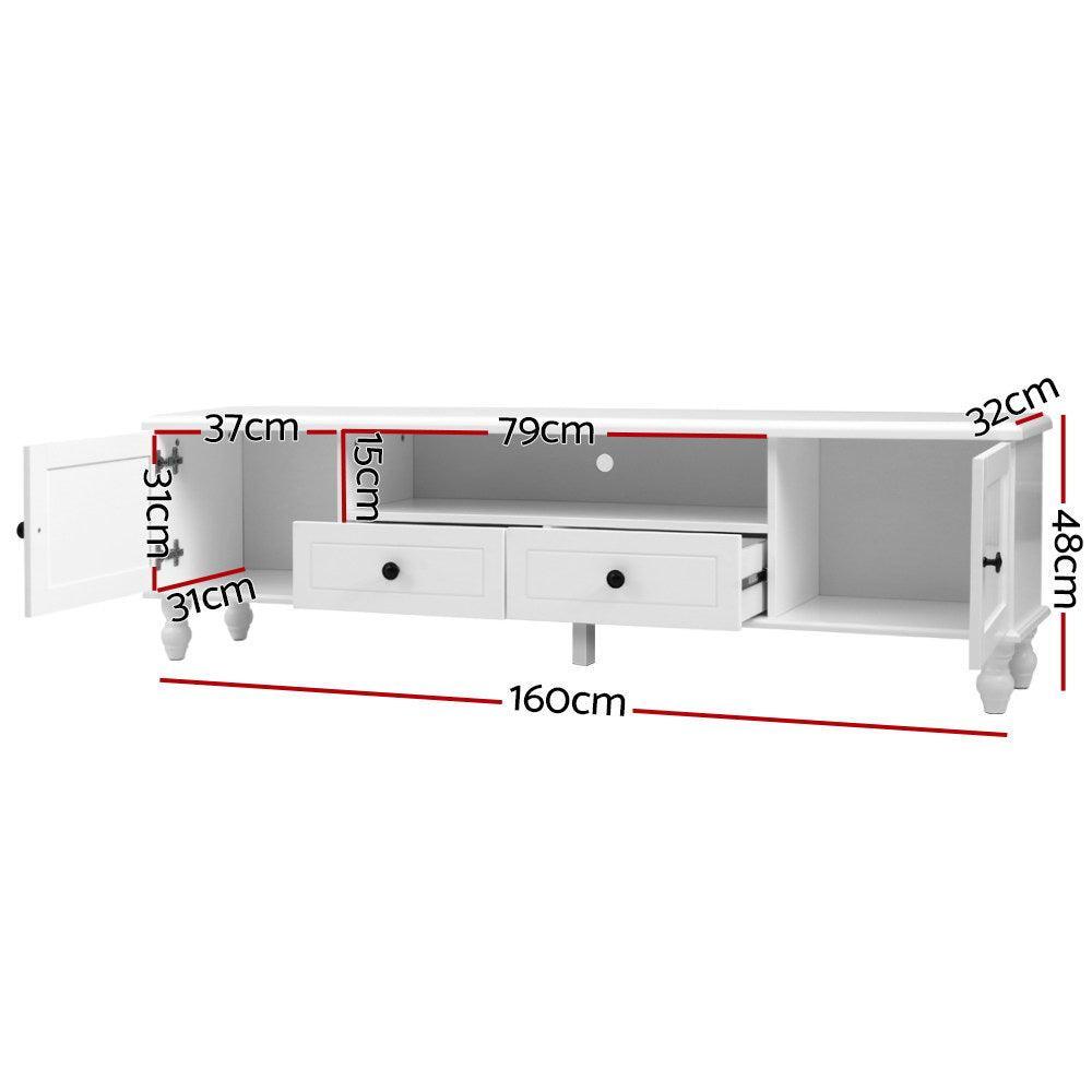 Artiss TV Cabinet Entertainment Unit Stand French Provincial Storage 160cm KUBI - John Cootes