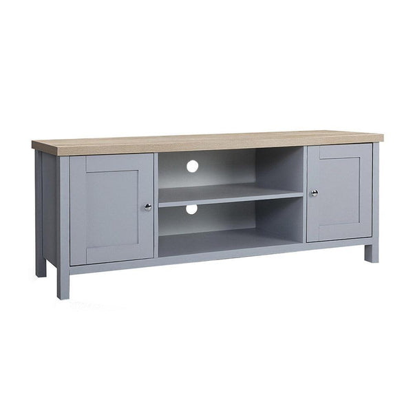 Artiss TV Cabinet Entertainment Unit Stand French Provincial Storage Shelf Wooden 130cm Grey - John Cootes
