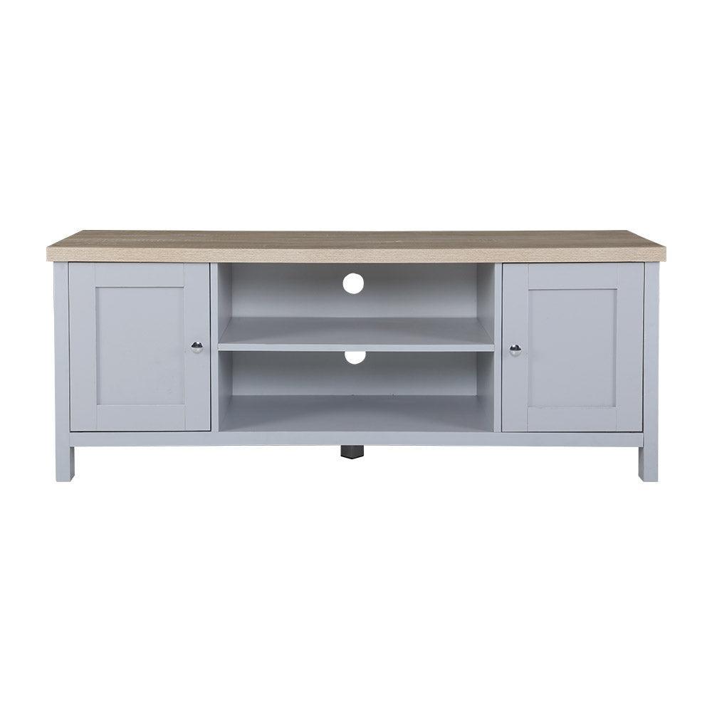 Artiss TV Cabinet Entertainment Unit Stand French Provincial Storage Shelf Wooden 130cm Grey - John Cootes