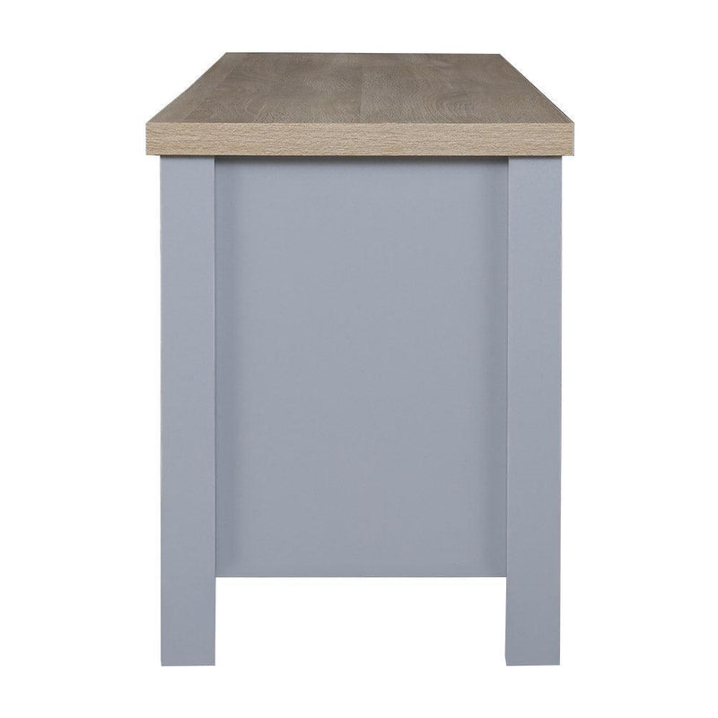 Artiss TV Cabinet Entertainment Unit Stand French Provincial Storage Shelf Wooden 130cm Grey - John Cootes