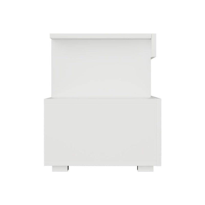 Artiss TV Cabinet Entertainment Unit Stand RGB LED Gloss Furniture 215cm White - John Cootes
