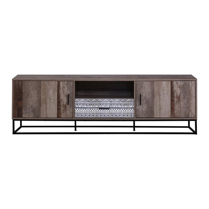 Artiss TV Cabinet Entertainment Unit Stand Storage Wooden Industrial Rustic 180cm - John Cootes