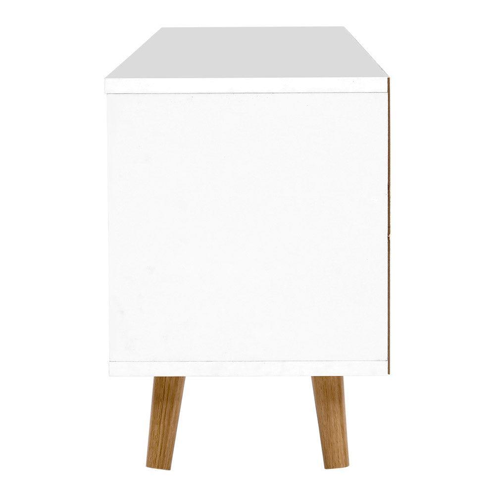 Artiss TV Cabinet Entertainment Unit Stand Wooden Scandinavian 120cm White - John Cootes