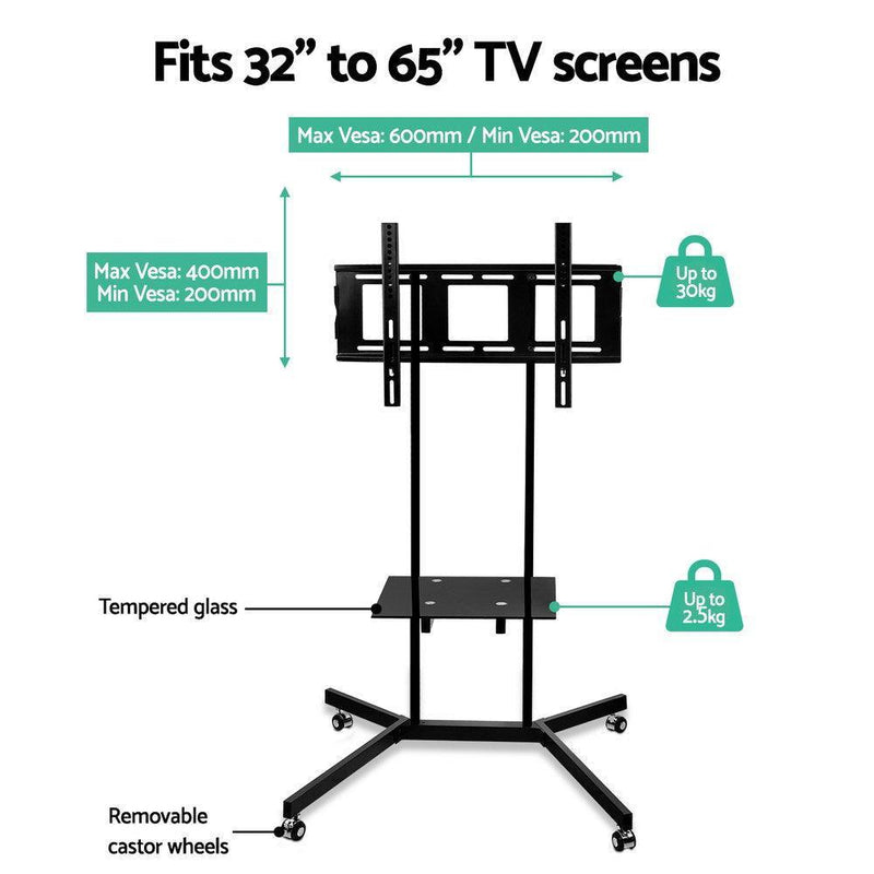 Artiss TV Mount on Stand - Black - John Cootes