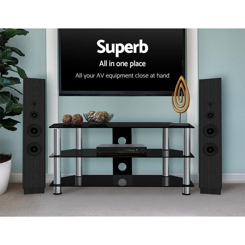 Artiss TV Stand Entertainment Unit Media Cabinet Temptered Glass 3 Tiers - John Cootes