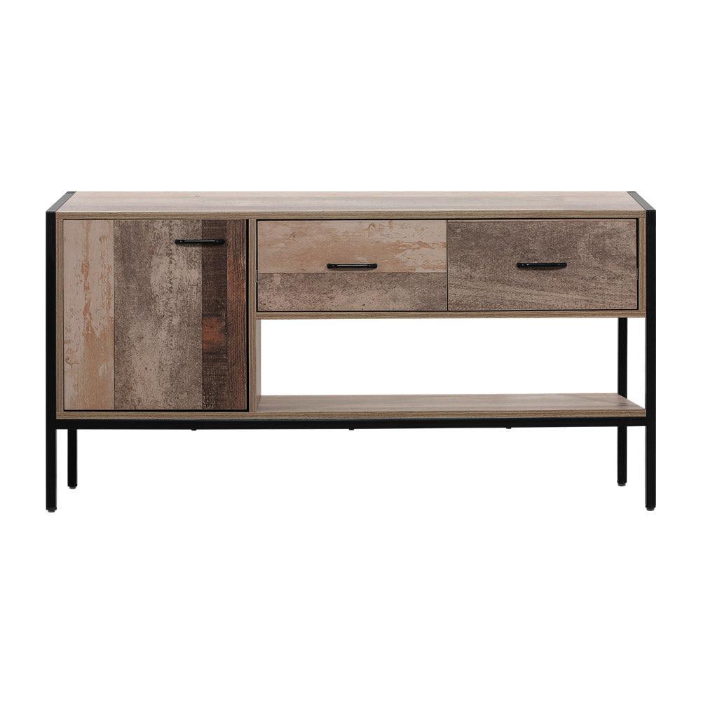 Artiss TV Stand Entertainment Unit Storage Cabinet Industrial Rustic Wooden 120cm - John Cootes