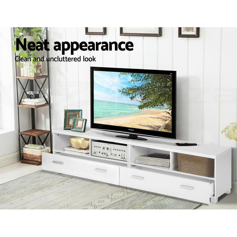 Artiss TV Stand Entertainment Unit with Drawers - White - John Cootes