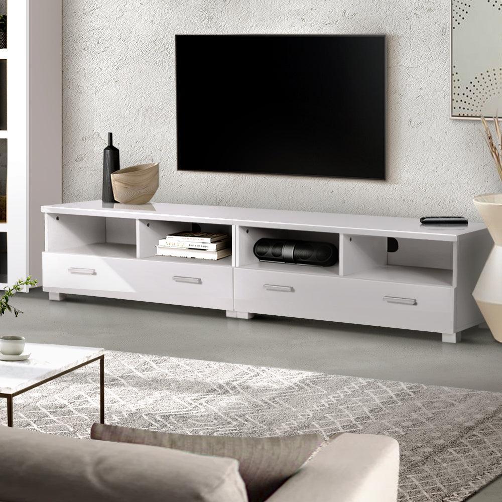 Artiss TV Stand Entertainment Unit with Drawers - White - John Cootes