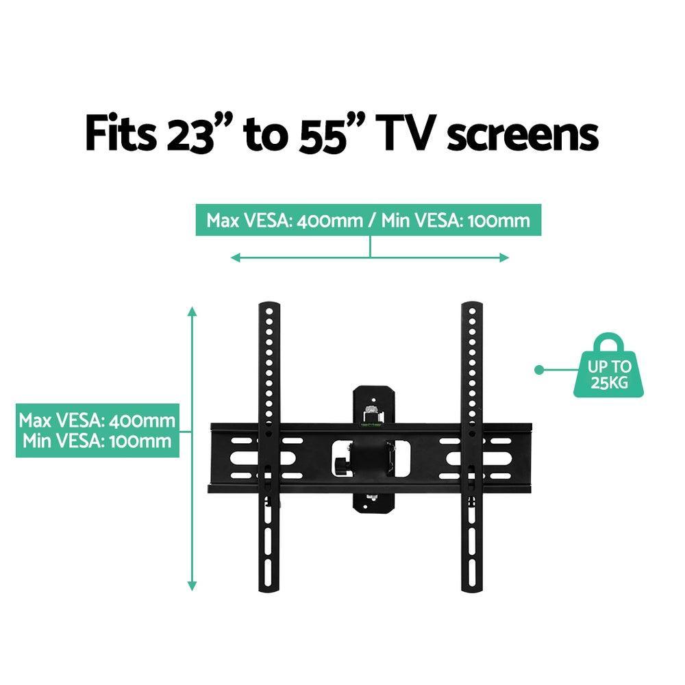 Artiss TV Wall Mount Bracket Tilt Swivel Full Motion Flat Slim LED LCD 23 inch to 55 inch - John Cootes