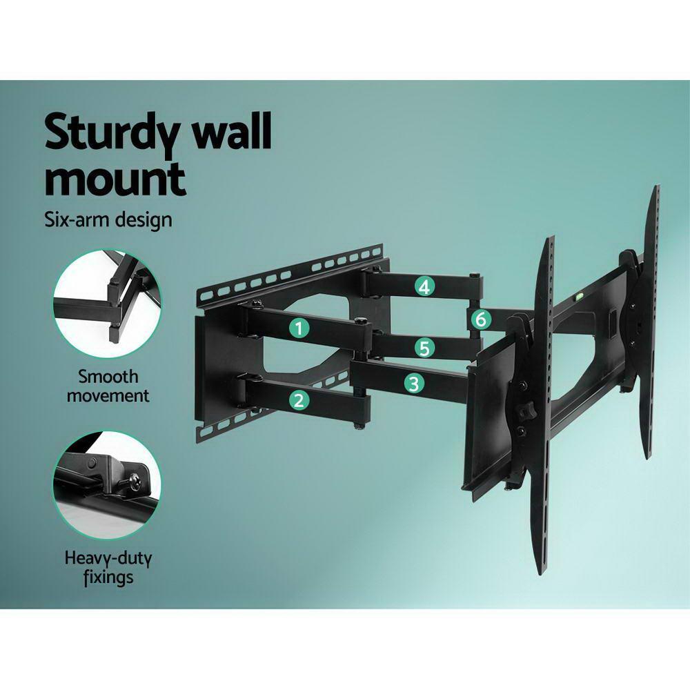 Artiss TV Wall Mount Bracket Tilt Swivel Full Motion Flat Slim LED LCD 32 inch to 80 inch - John Cootes