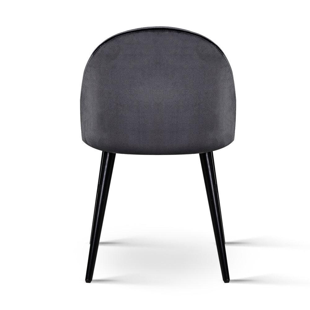 Artiss Velvet Modern Dining Chair - Dark Grey - John Cootes