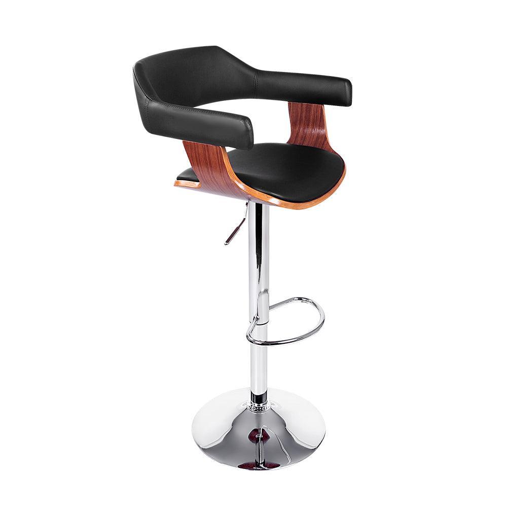 Artiss Wooden Bar Stool - Black and Wood - John Cootes