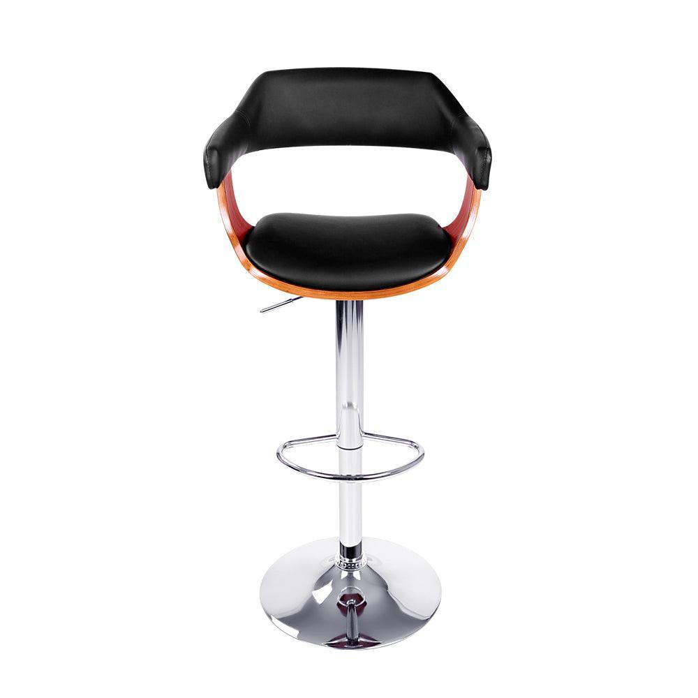 Artiss Wooden Bar Stool - Black and Wood - John Cootes