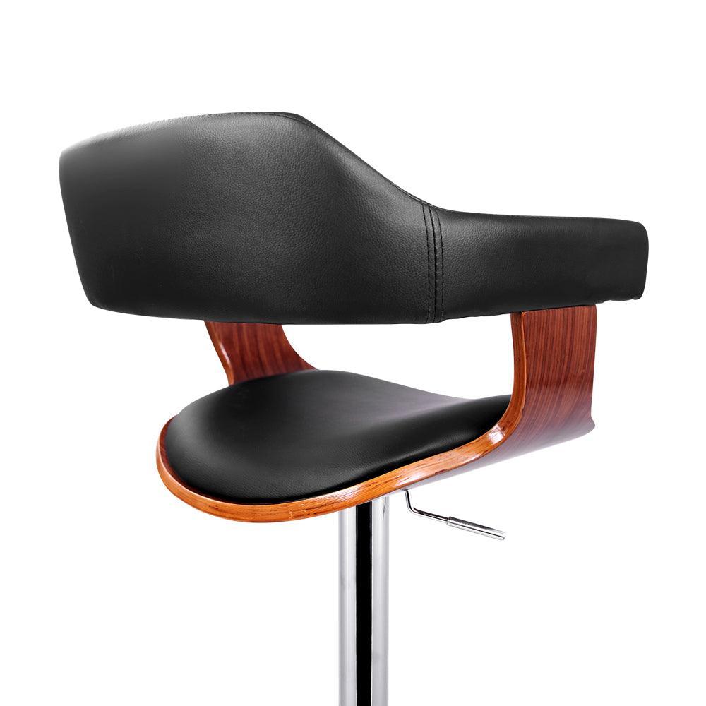 Artiss Wooden Bar Stool - Black and Wood - John Cootes