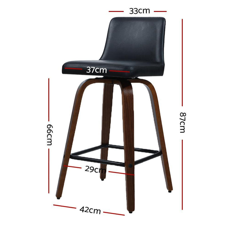 Artiss Wooden Bar Stools with Swivel Seats - Set of 2 - John Cootes