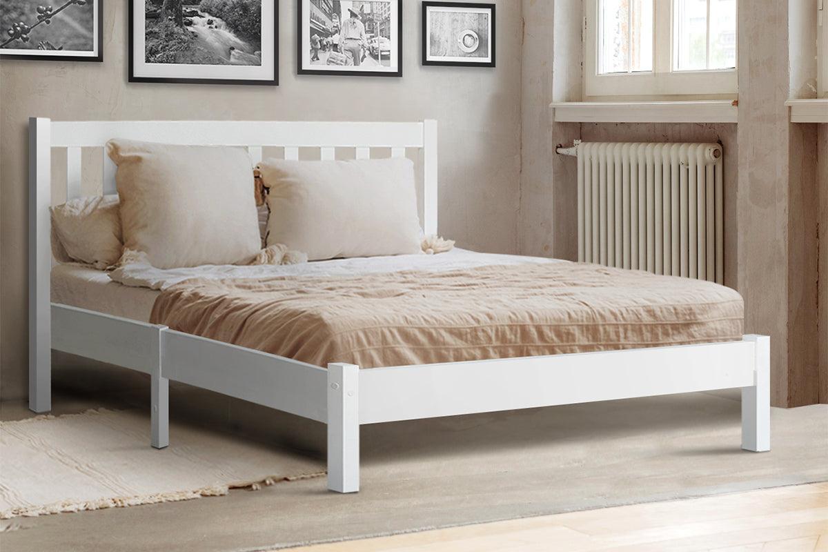 Artiss Wooden Bed Frame Queen Size Pine Wood Timber Mattress Base Bedroom - John Cootes