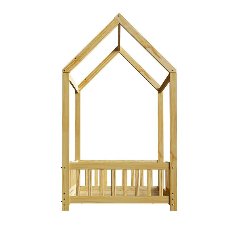 Artiss Wooden Bed Frame Single Size House Frame Pine Timber Base Platform Oak - John Cootes