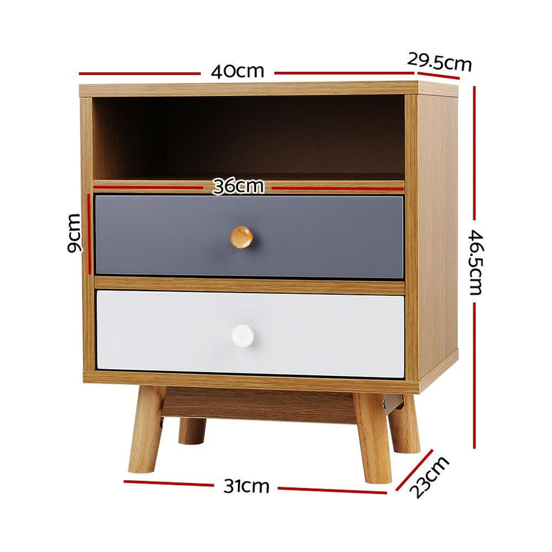Artiss Wooden Bedside Table - John Cootes