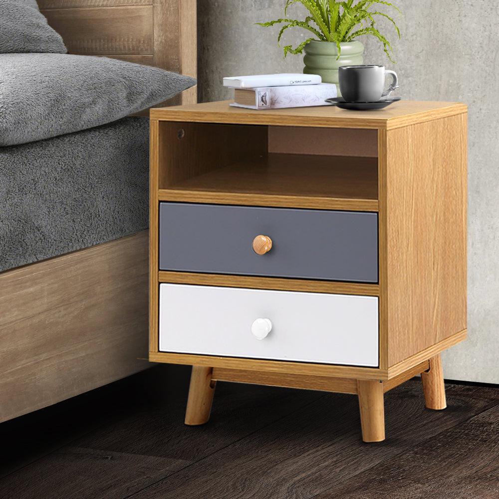 Artiss Wooden Bedside Table - John Cootes