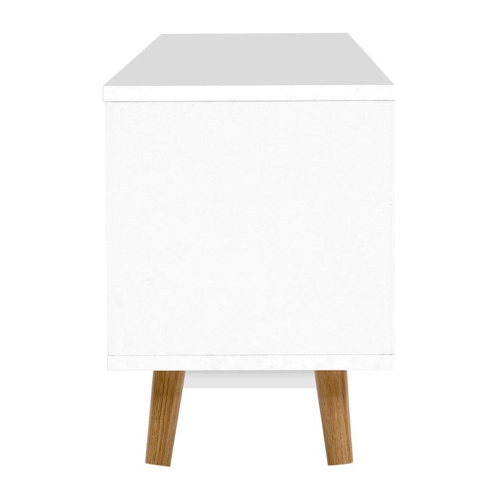 Artiss Wooden Entertainment Unit - White & Wood - John Cootes