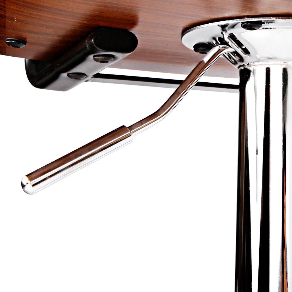 Artiss Wooden Gas Lift Bar Stool - Black and Chrome - John Cootes