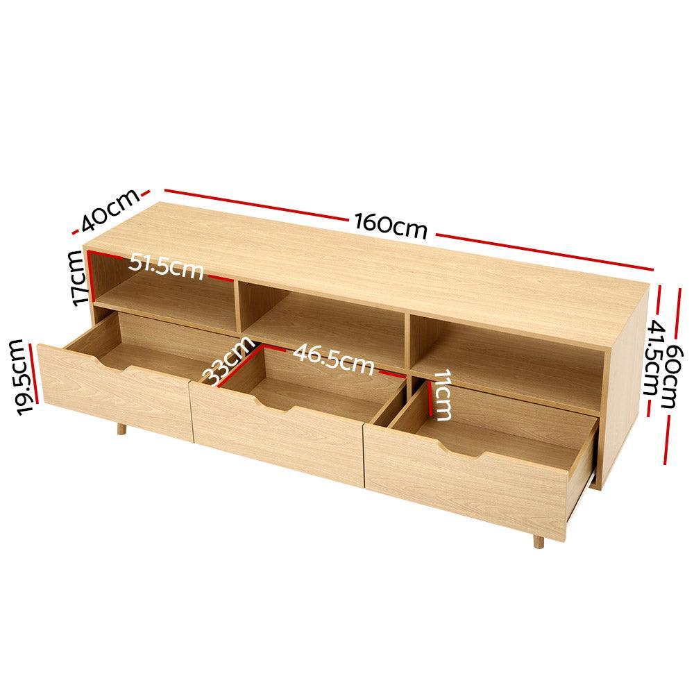 Artiss Wooden Scandinavian Entertainment Unit - Natural - John Cootes