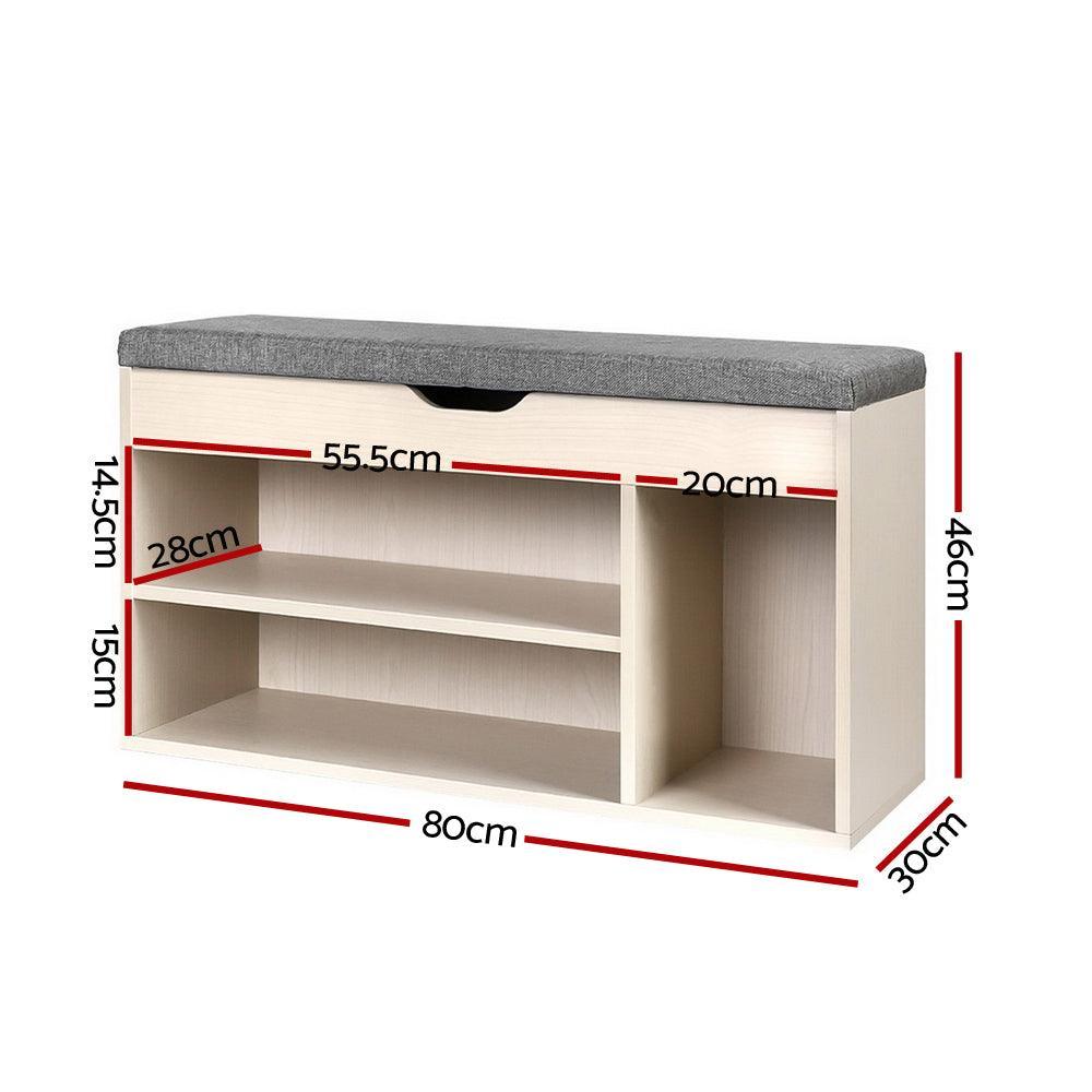 Artiss Wooden Shoe Organiser - Natural - John Cootes