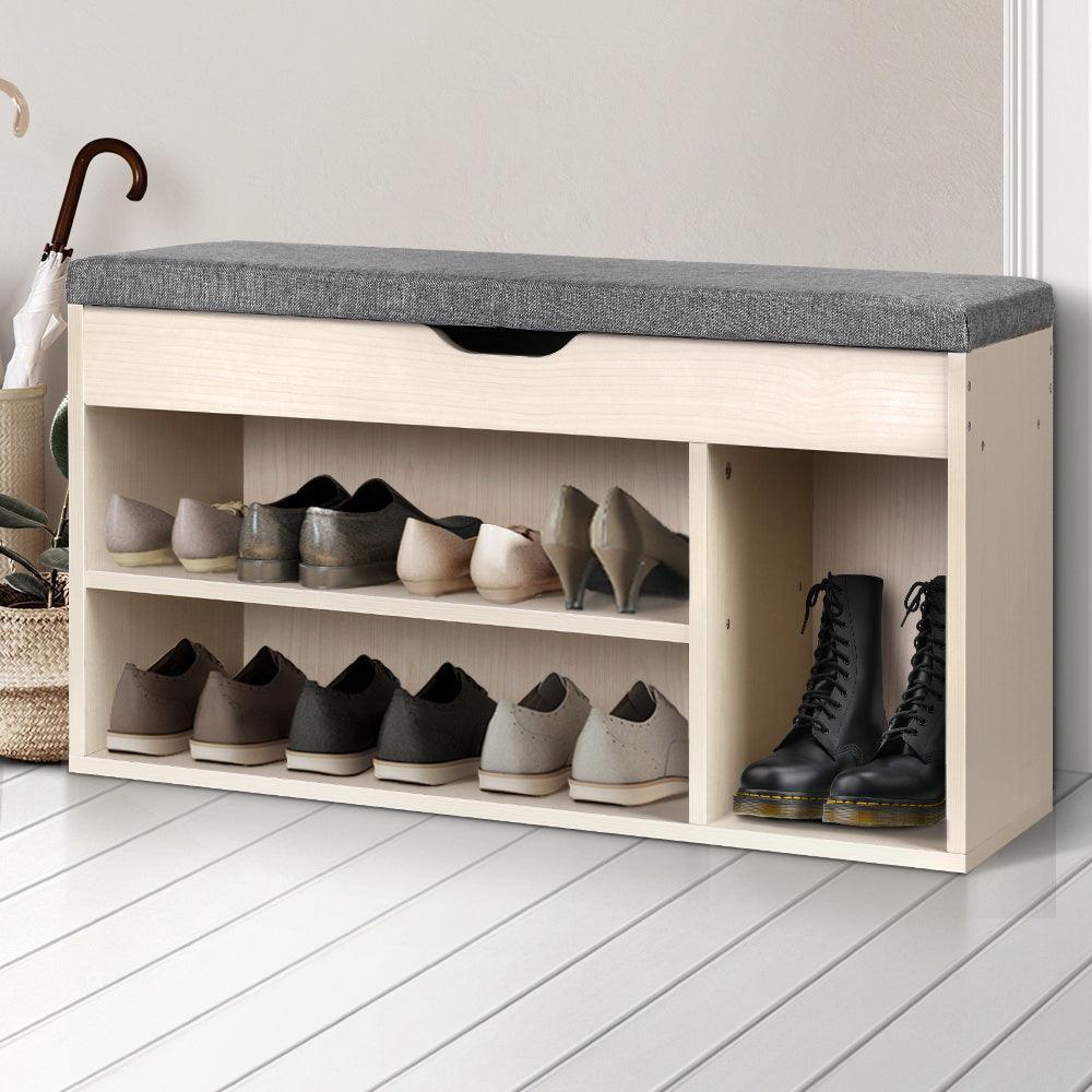 Artiss Wooden Shoe Organiser - Natural - John Cootes