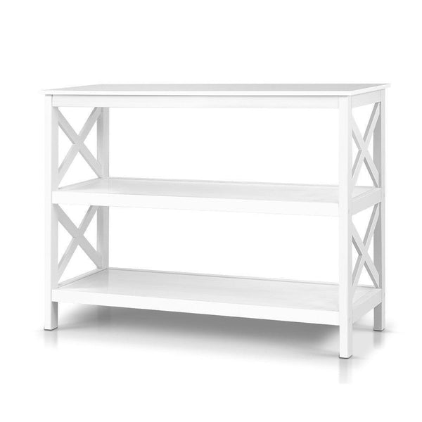 Artiss Wooden Storage Console Table - White - John Cootes