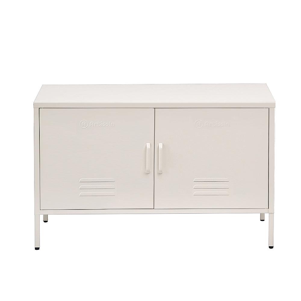 ArtissIn Buffet Sideboard Locker Metal Storage Cabinet - BASE White - John Cootes