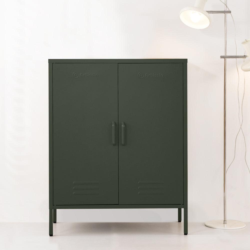 ArtissIn Buffet Sideboard Locker Metal Storage Cabinet - SWEETHEART Green - John Cootes