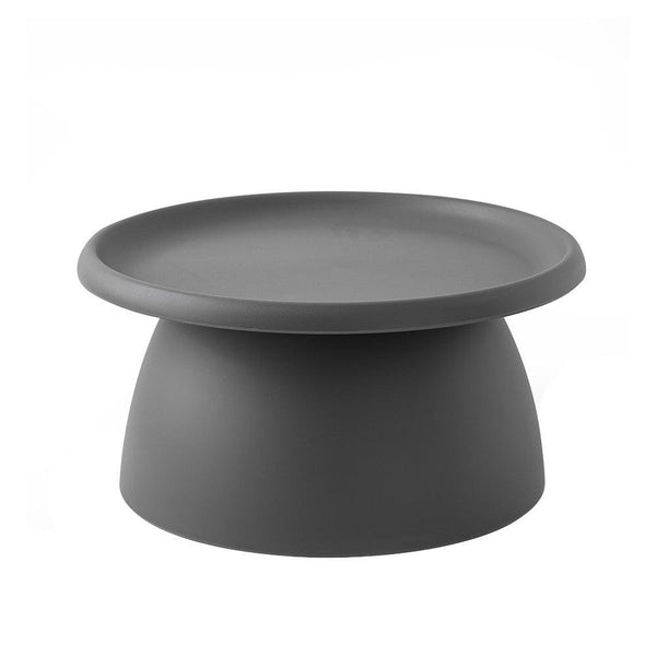 ArtissIn Coffee Table Mushroom Nordic Round Large Side Table 70CM Grey - John Cootes