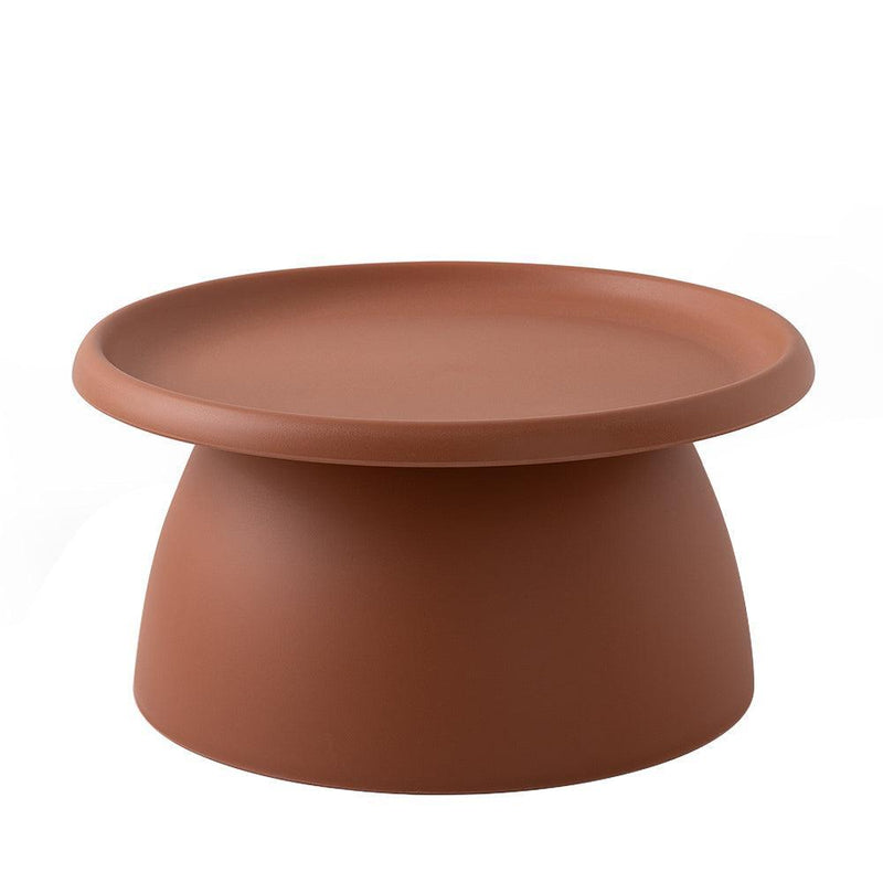 ArtissIn Coffee Table Mushroom Nordic Round Large Side Table 70CM Red - John Cootes
