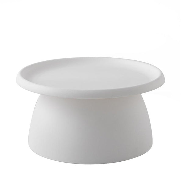 ArtissIn Coffee Table Mushroom Nordic Round Large Side Table 70CM White - John Cootes