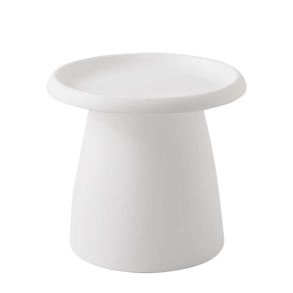 ArtissIn Coffee Table Mushroom Nordic Round Small Side Table 50CM White - John Cootes