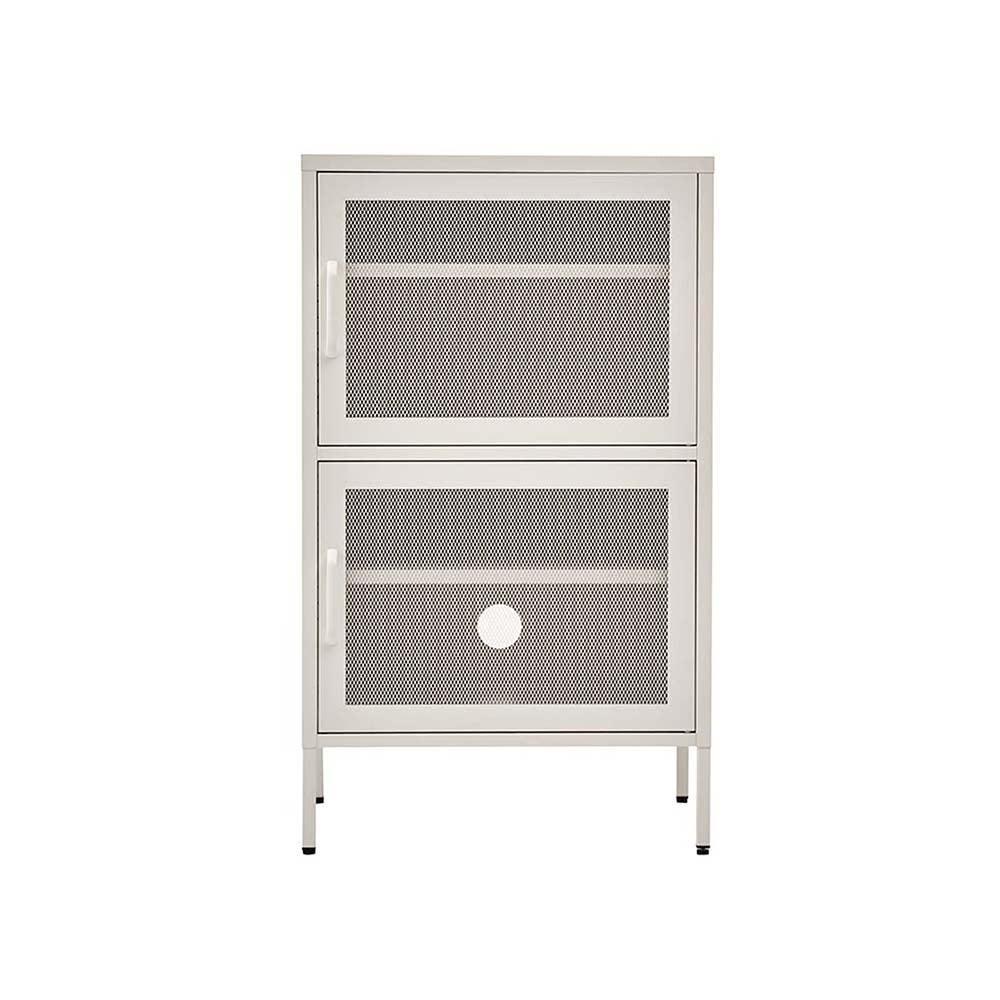 ArtissIn Double Mesh Door Storage Cabinet Organizer Bedroom White - John Cootes