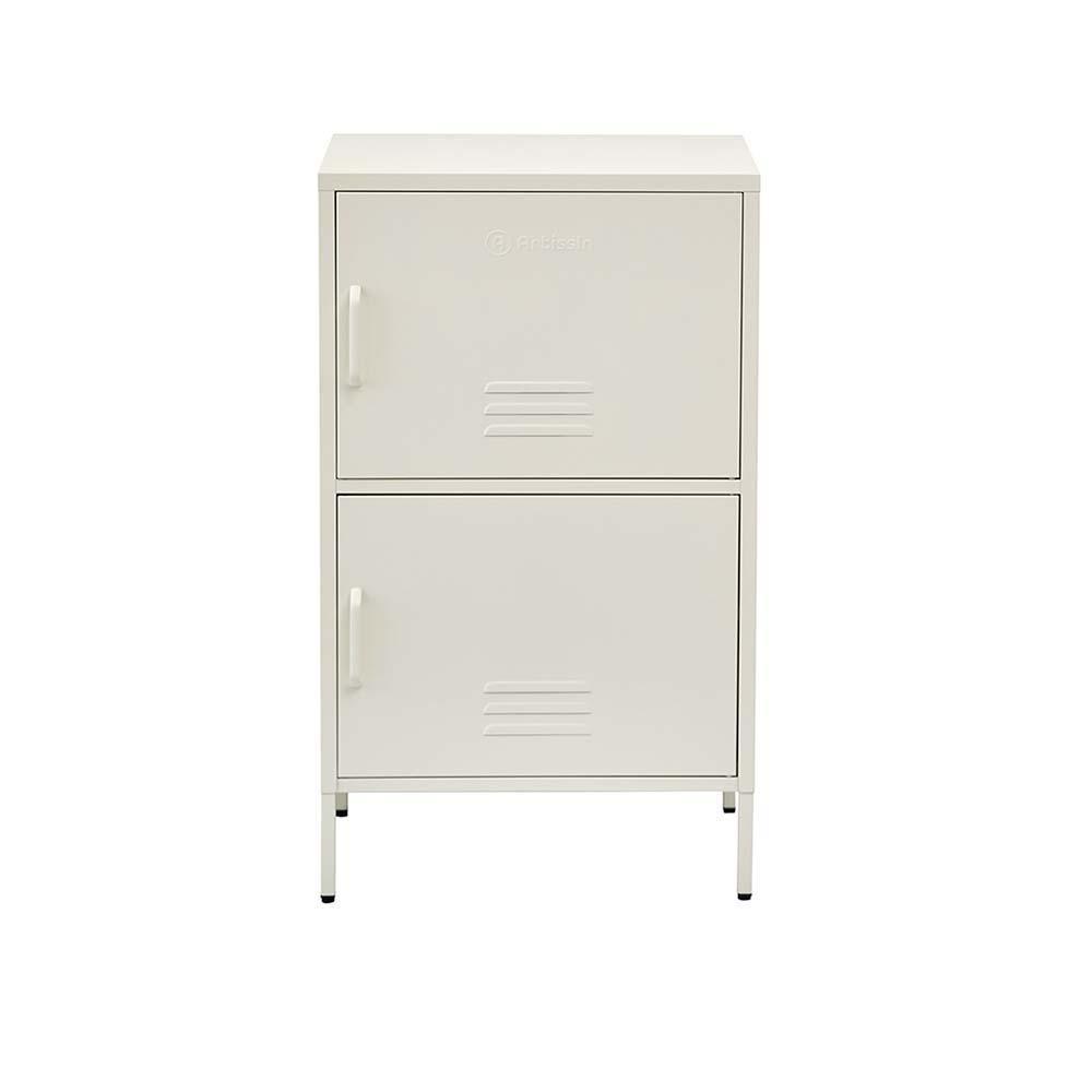 ArtissIn Double Storage Cabinet Shelf Organizer Bedroom White - John Cootes