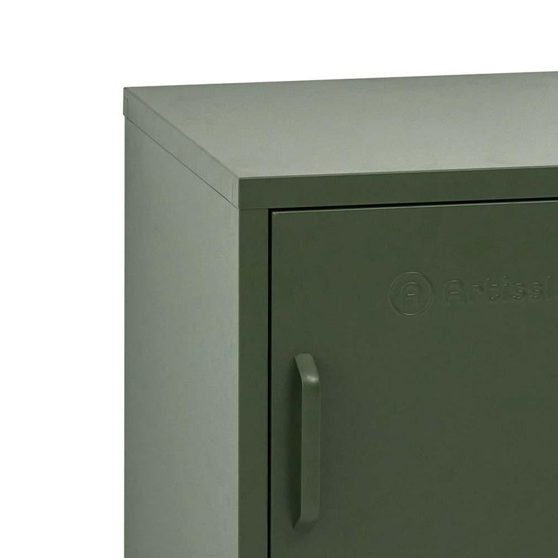 ArtissIn Mini Metal Locker Storage Shelf Organizer Cabinet Bedroom Green - John Cootes