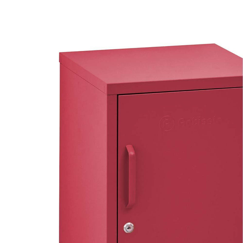 ArtissIn Mini Metal Locker Storage Shelf Organizer Cabinet Bedroom Pink - John Cootes