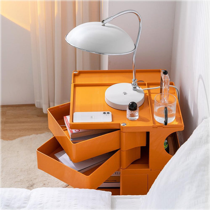 ArtissIn Replica Boby Trolley Storage Bedside Table Mobile Cart 3 Tier Orange - John Cootes