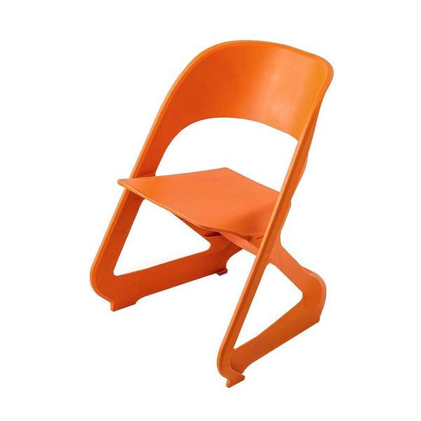 ArtissIn Set of 4 Dining Chairs Office Cafe Lounge Seat Stackable Plastic Leisure Chairs Orange - John Cootes