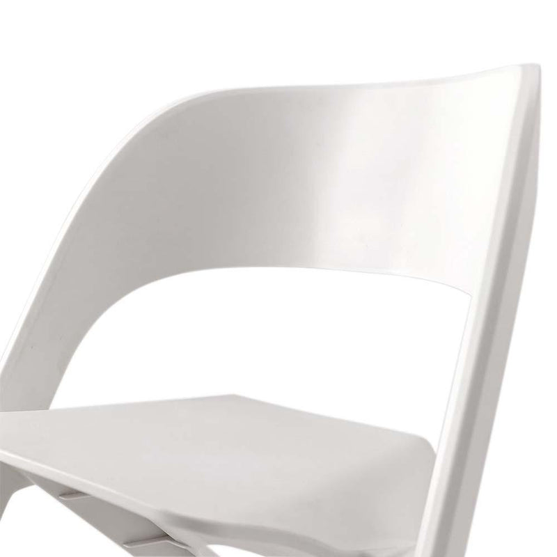 ArtissIn Set of 4 Dining Chairs Office Cafe Lounge Seat Stackable Plastic Leisure Chairs White - John Cootes