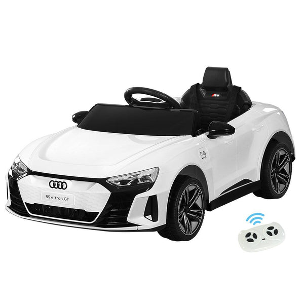 Audi Ride On Car Electric Sports Toy Cars RS e-tron GT Licensed Rigo White 12V - John Cootes