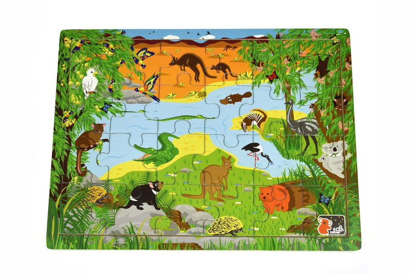 AUSTRALIAN ANIMAL AND NAMES JIGSAW PUZZLE 24PCS - John Cootes