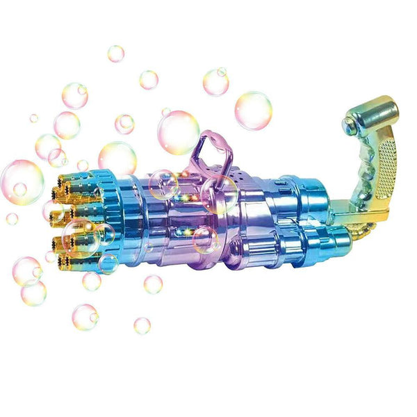 Automatic Gatling Bubble Gun Summer Soap Water Bubble Machine With Light Kid Toy - John Cootes