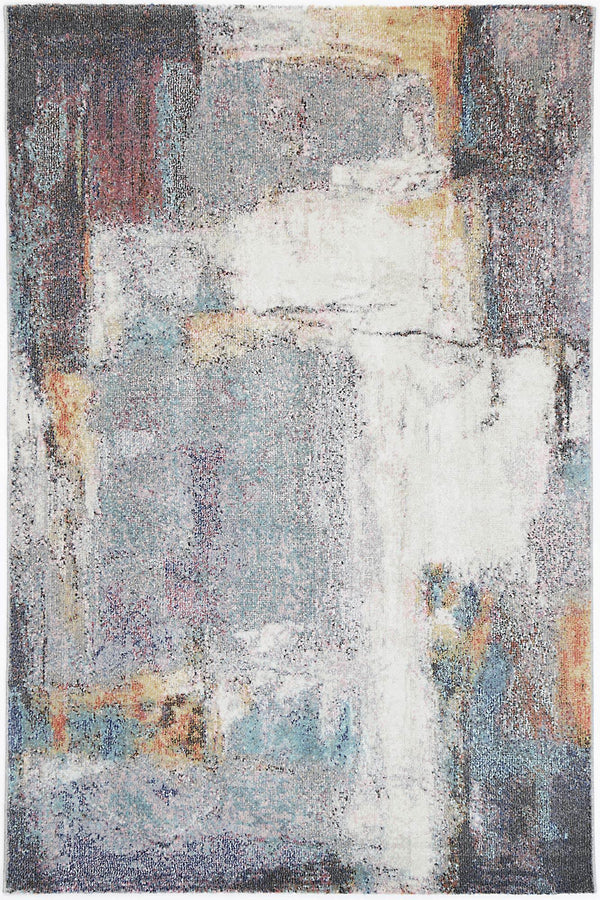 Aveza Abstract Grey Rug 160x160cm - John Cootes
