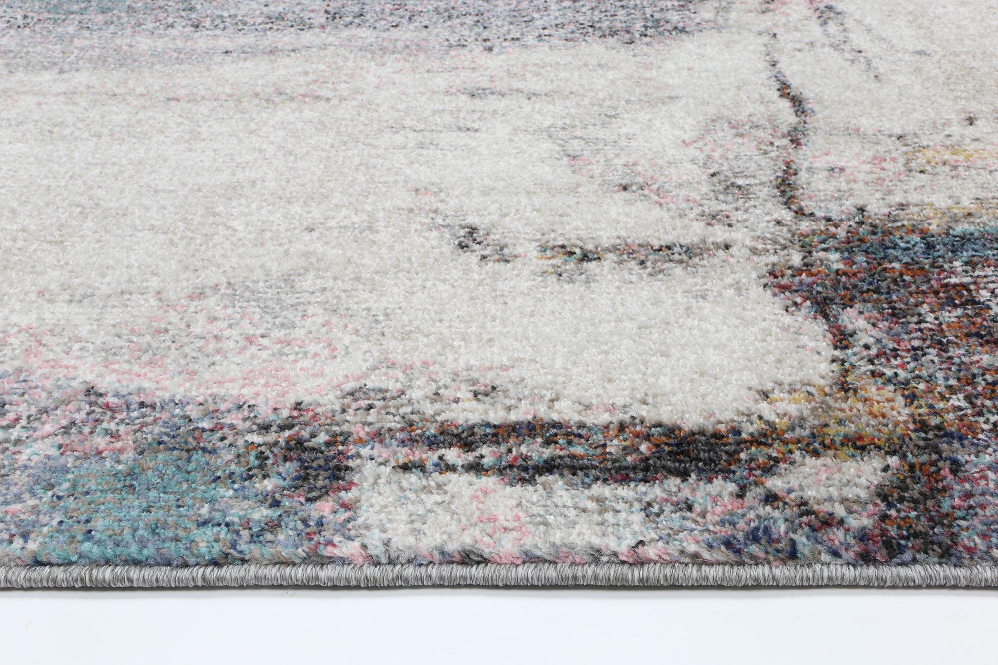 Aveza Abstract Grey Rug 160x160cm - John Cootes