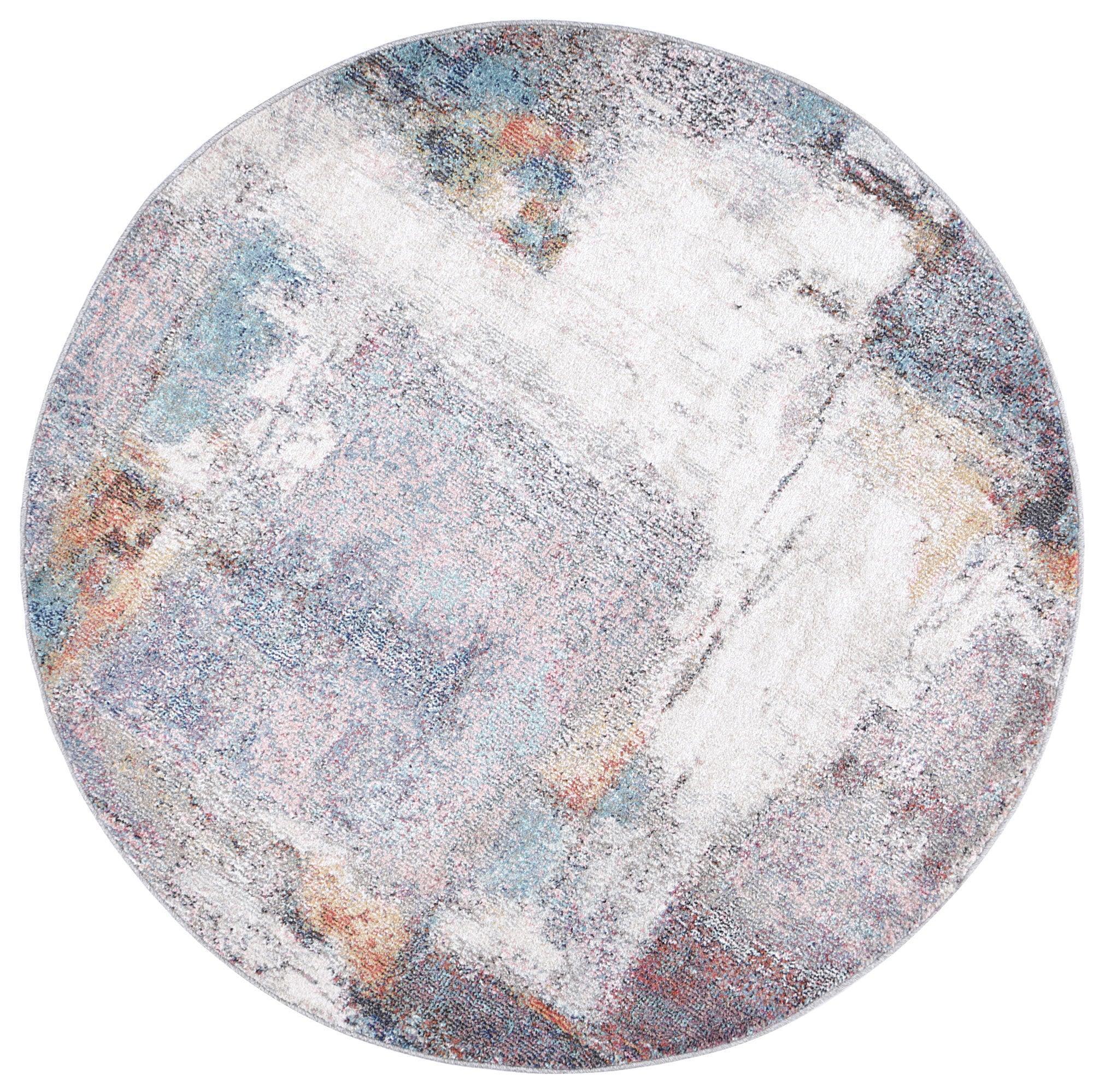 Aveza Abstract Grey Rug 160x160cm - John Cootes