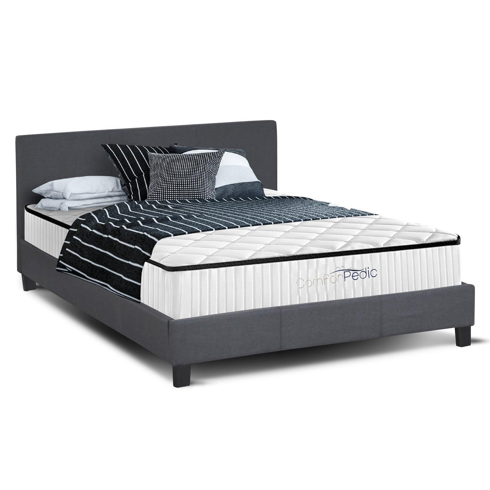 Azure Bed Frame + Comforpedic Mattress + 250GSM Bamboo Quilt Package Deal Set - King - John Cootes