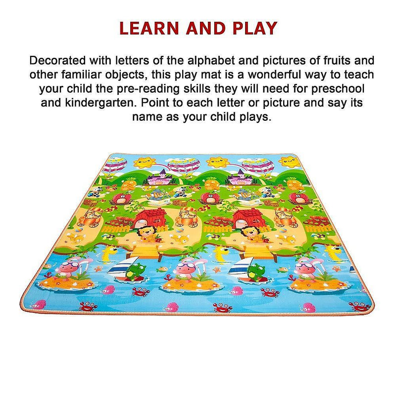 Baby Kids Play Mat Floor Rug 200x180x2CM Nontoxic Picnic Cushion Crawling - John Cootes